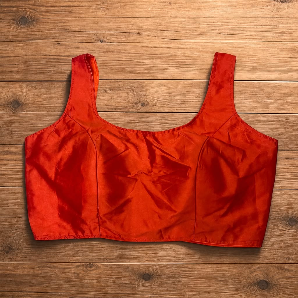 Zarovar Ready-to-Wear Silk Blouse – Back Open with Front Cups