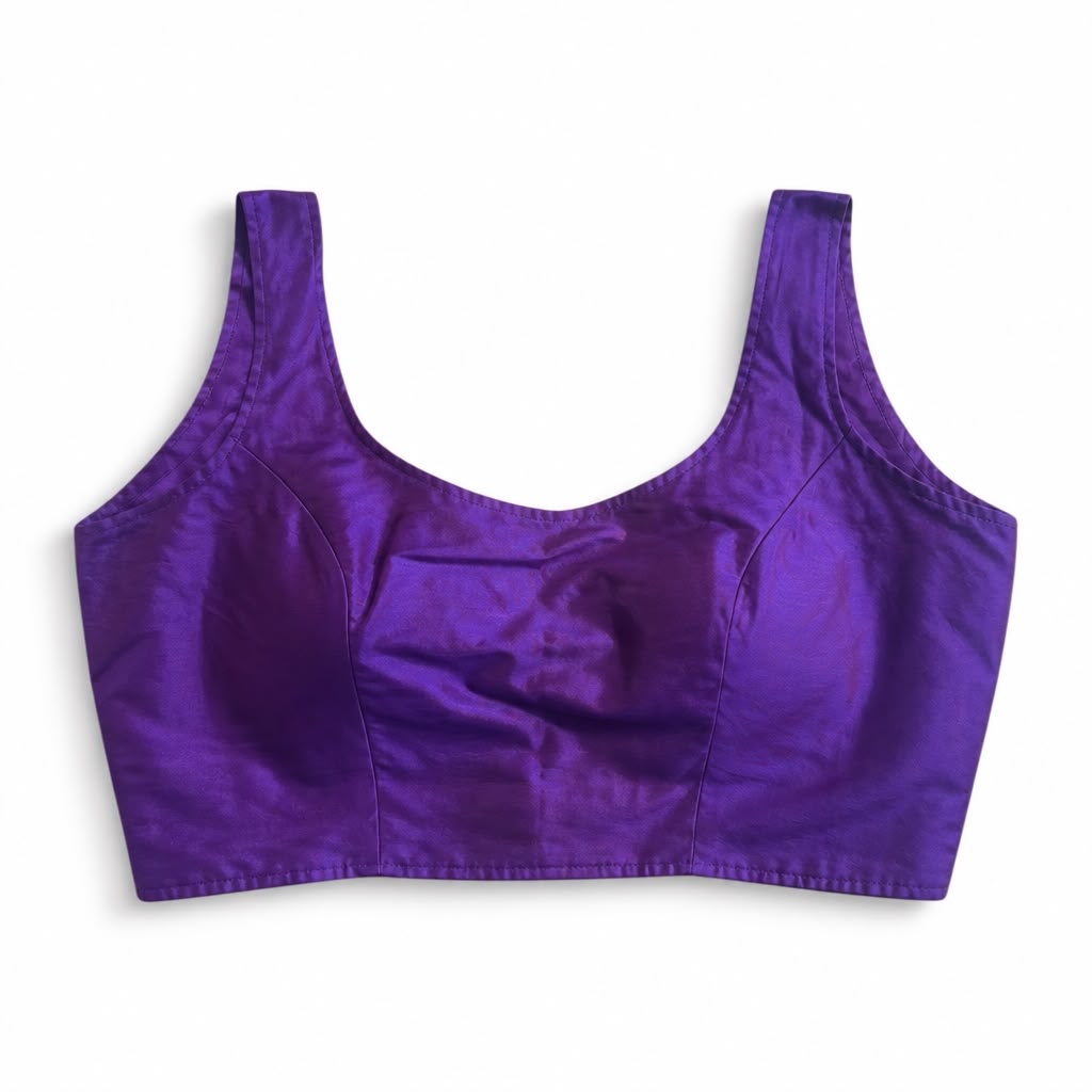 Zarovar Ready-to-Wear Silk Blouses – Back Open with Front Cups (Variety Coloures)