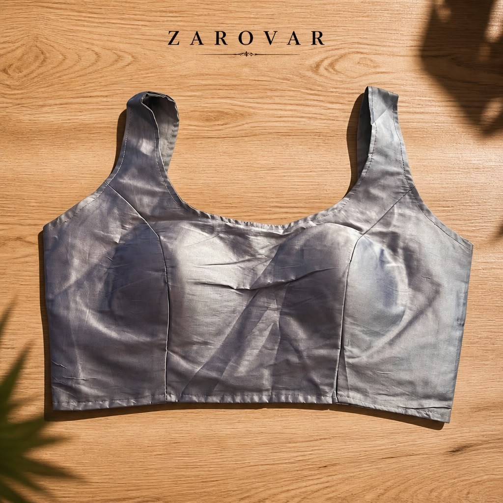Zarovar Ready-to-Wear Silk Blouses – Back Open with Front Cups (Variety Coloures)