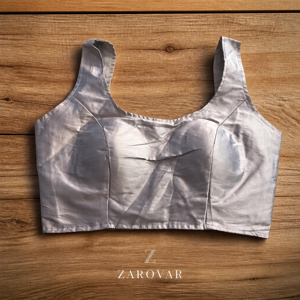 Zarovar Ready-to-Wear Silk Blouses – Back Open with Front Cups (Variety Coloures)