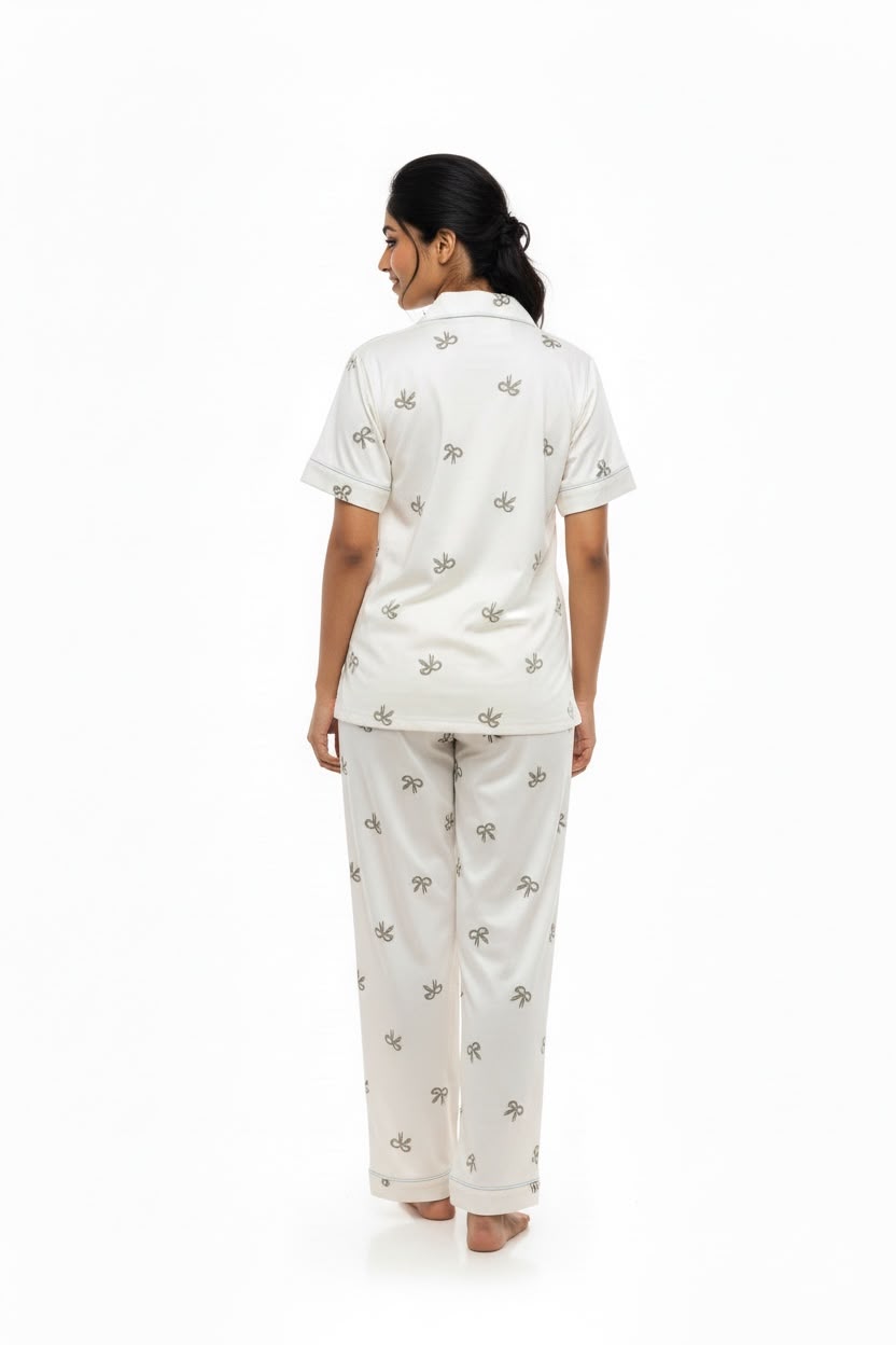 Pinterest-Style Coquette Bow 3-Piece Pyjama Set 🎀